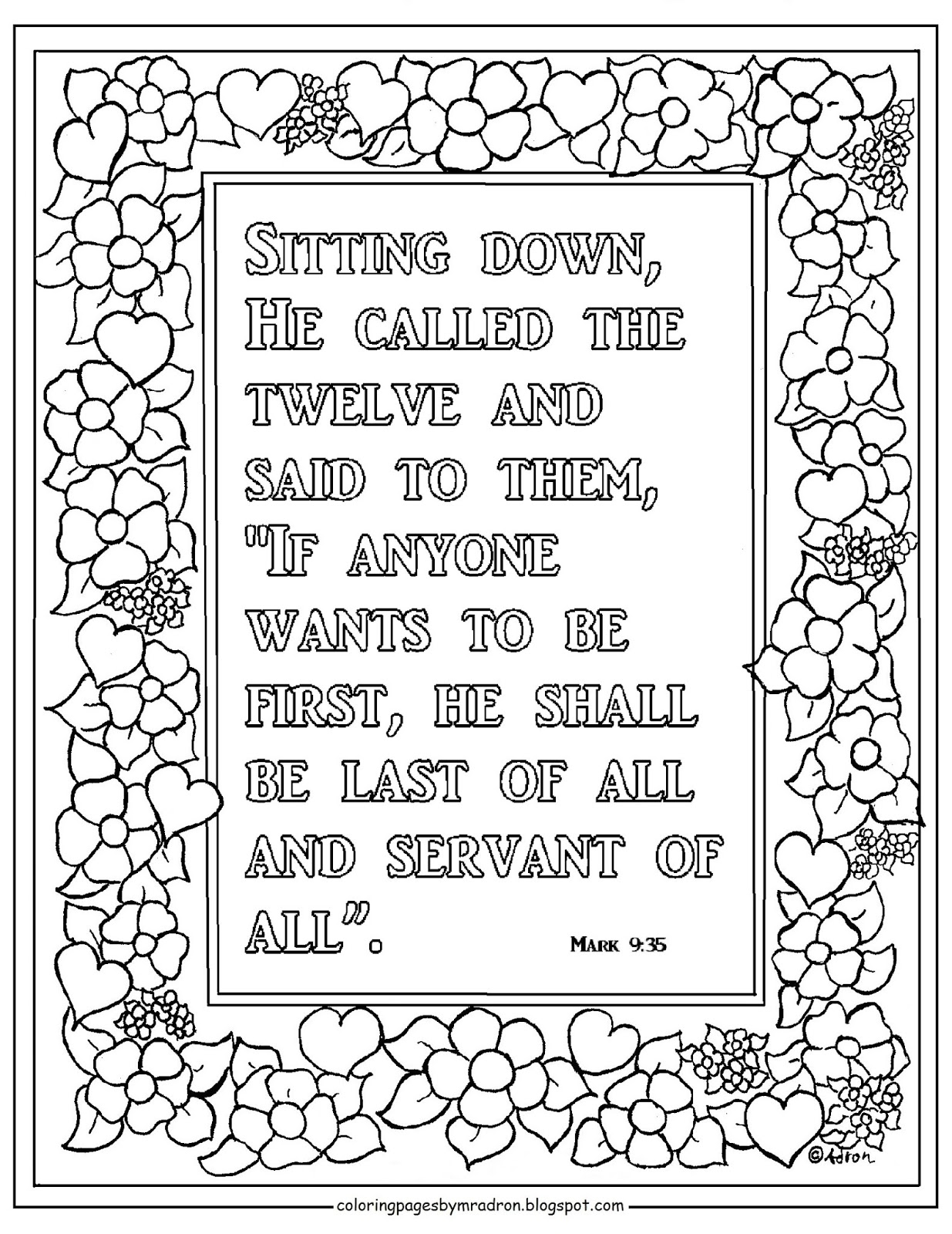 Coloring Pages for Kids by Mr. Adron Mark 935 Print And Color Page