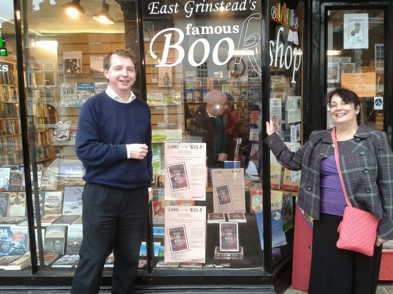 Me the author with John Pye, Independent book shop owner