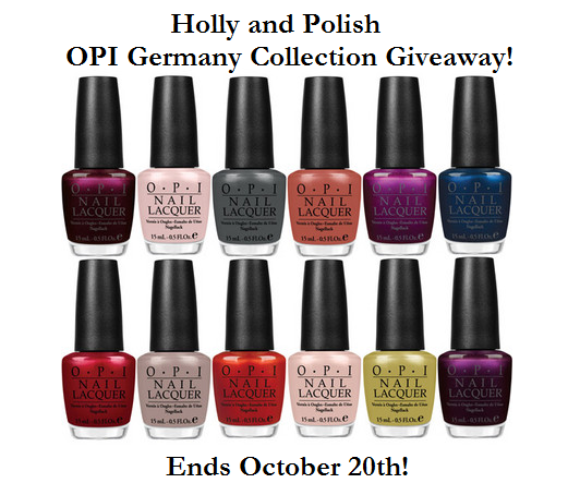 Holly and Polish's OPI Germany Collection Giveaway!