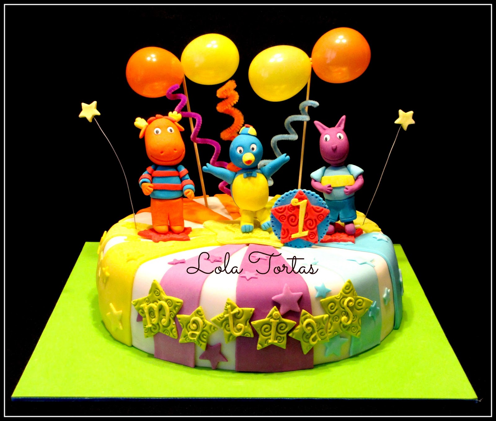 Lola Tortas: Torta Backyardigans Colorida