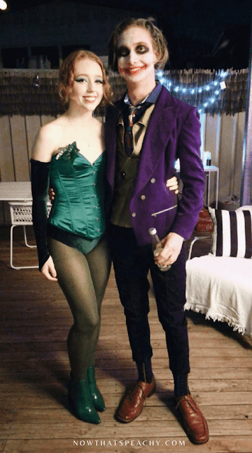 Poison Ivy & The Joker Cosplay Dress up Costume DIY Joker DC Halloween ideas inspo for Teens young college students party