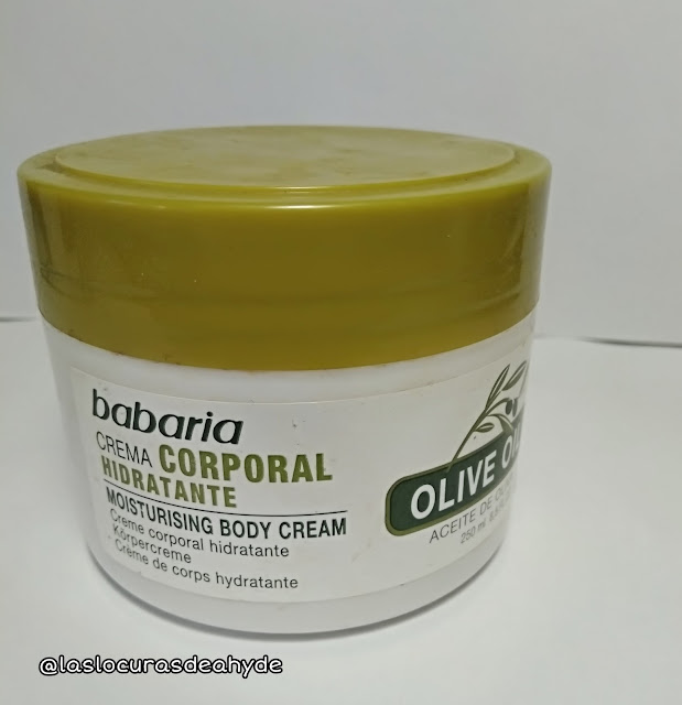 crema corporal hidratante de oliva de la marca Babaria