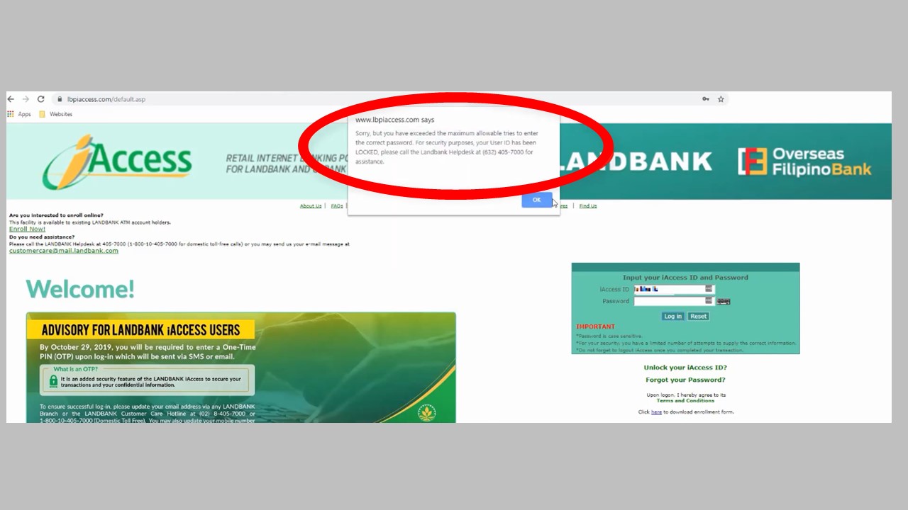 Paano iunlock o ireset ang password ng iyong Landbank iAccess Online
