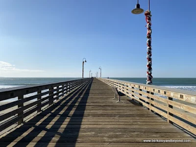 pier entrance in Cayucos, California