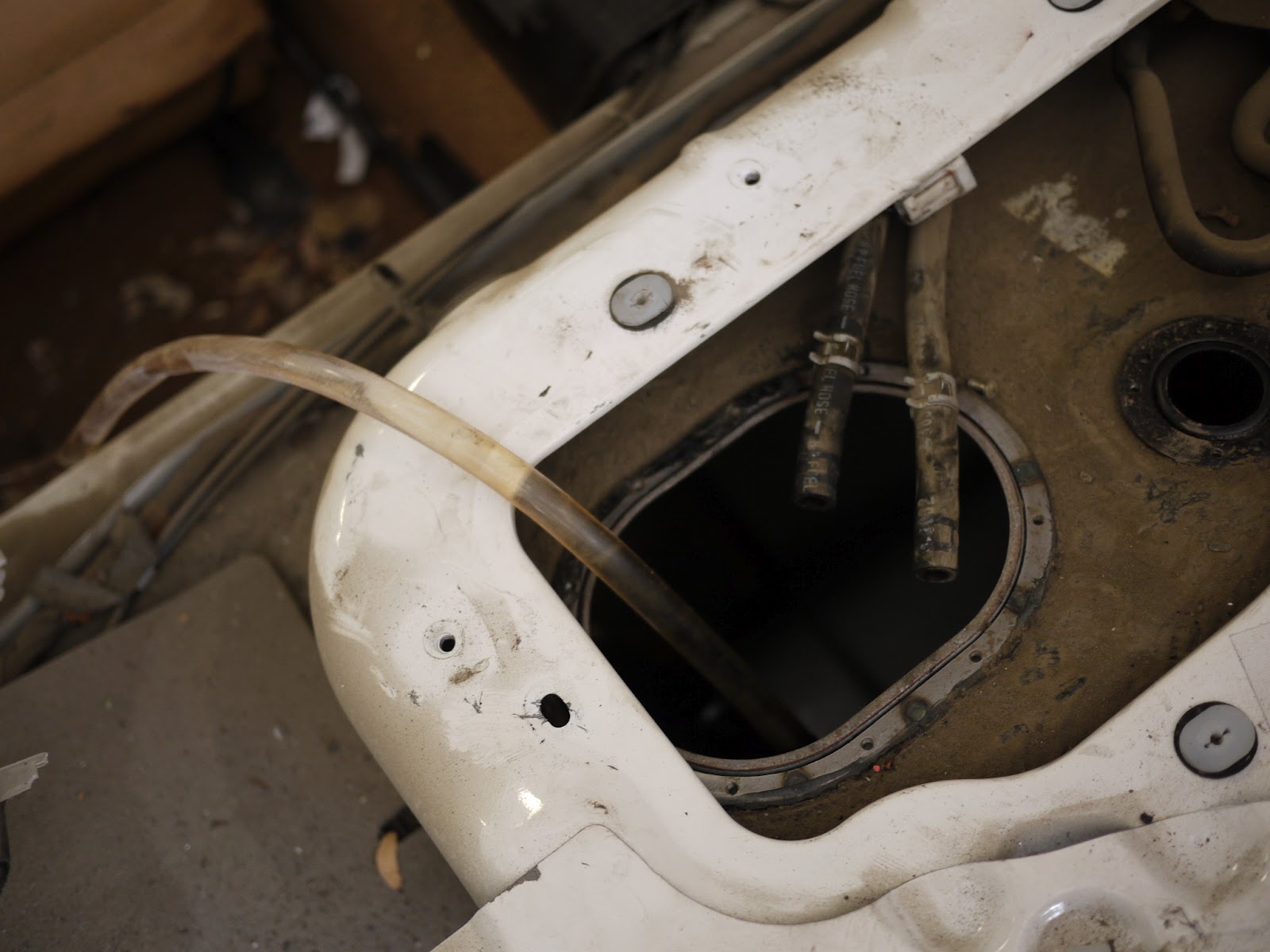 Electric Miata Fuel tank removal