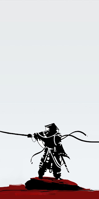 Samurai Minimalist Iphone Wallpaper