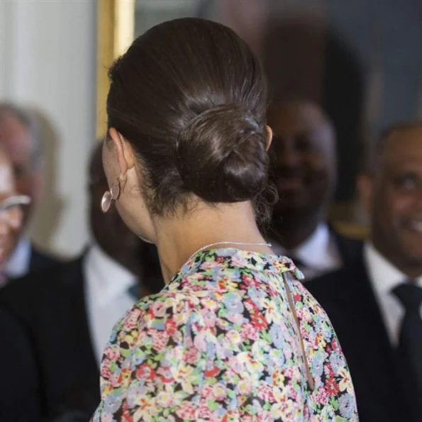 Crown Princess Victoria of Sweden and Prince Daniel of Sweden met with UN Ambassadors from 30 nations during a ceremony at the Royal Palace in Stockholm