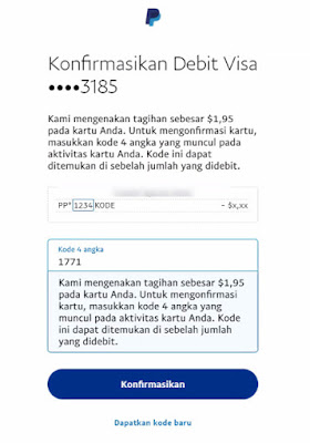 Cara Terbaru Verifikasi PayPal Dengan VCC