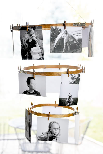 this embroidery hoop picture mobile is a perfect way to add a personal touch to your home