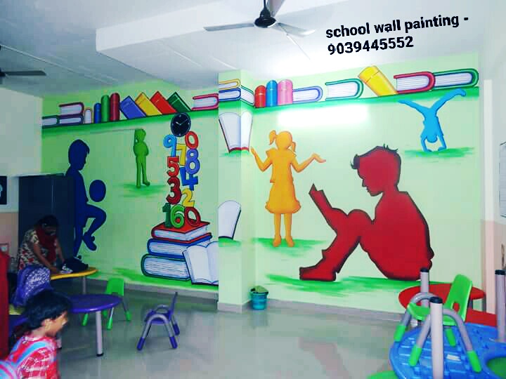 Playschool Wall Painting,Nursery School Wall Painting Artist,School