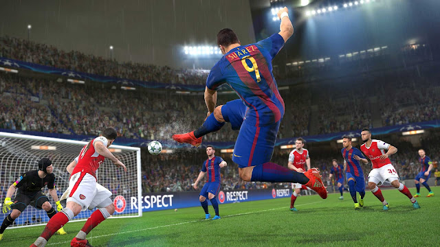 مفاجأة كبيرة جيم بلاى  الداتا باك الثانية لبيس 18 لبيس 17  (Pes18 Data 2 Gameplay For Pes 17 ) We2017-ucl-fcb-v-ars_suarez-volley_l