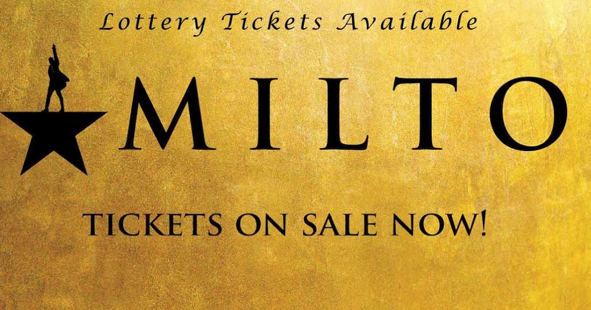 Ms. "V"s Blog Hamilton Lottery Tickets available for JAX shows