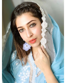 Sonarika Bhadoria Latest Photoshoot in Blue Salwar