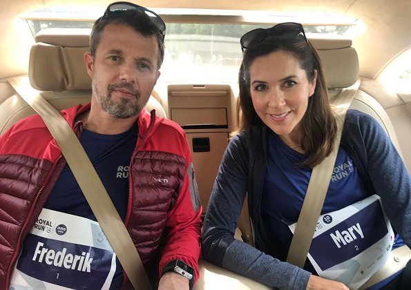 Crown Princess Mary started the One Mile Run, in which Prince Frederik participated in Royal Run. 50th birthday celebrations of Crown Prince Frederik