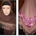 Jilbab Segi Empat Bunga Timbul