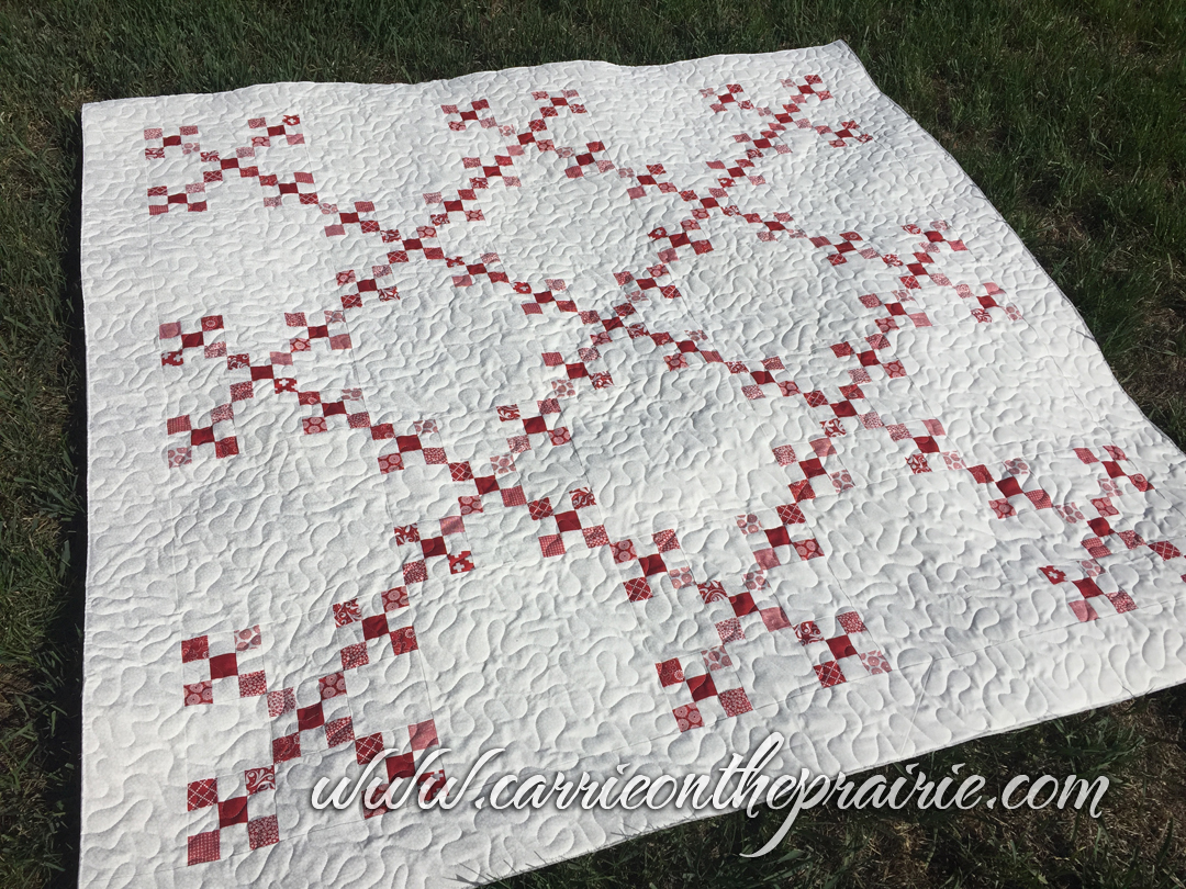 Carrie On The Prairie Red & White Wedding Quilt