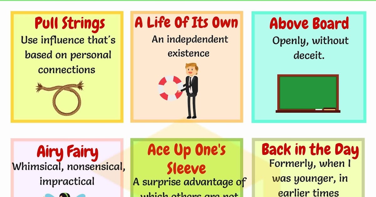 List of 50+ Common English Idioms Other Ways to Say