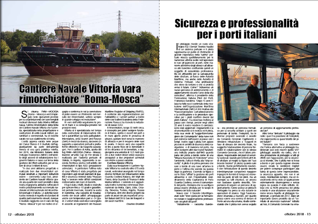 OTTOBRE 2018 PAG.12 - Cantiere Navale Vittoria vara rimorchiatore “Roma-Mosca” 