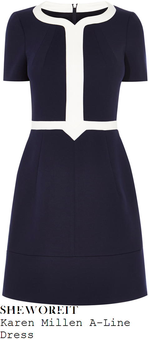 karen millen navy blue dress