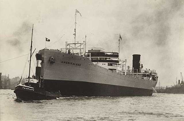 MV Amerikaland, sunk by U-106 on 3 February 1942 worldwartwo.filminspector.com