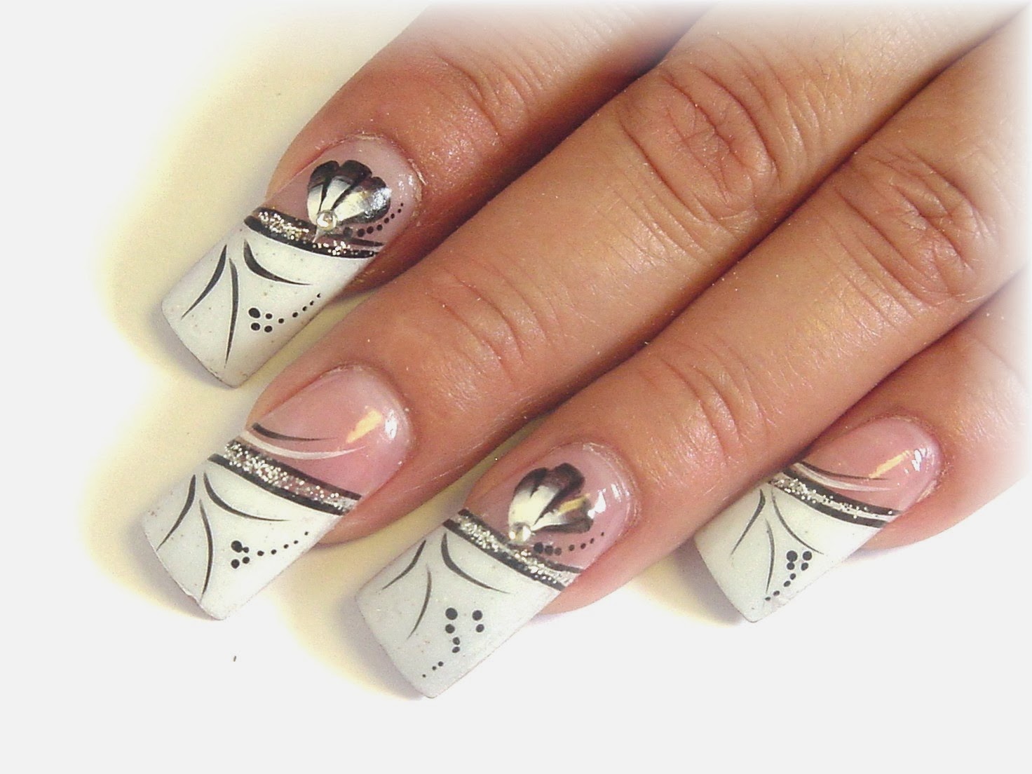 2013 Glossy French Nail Art Designs For Women