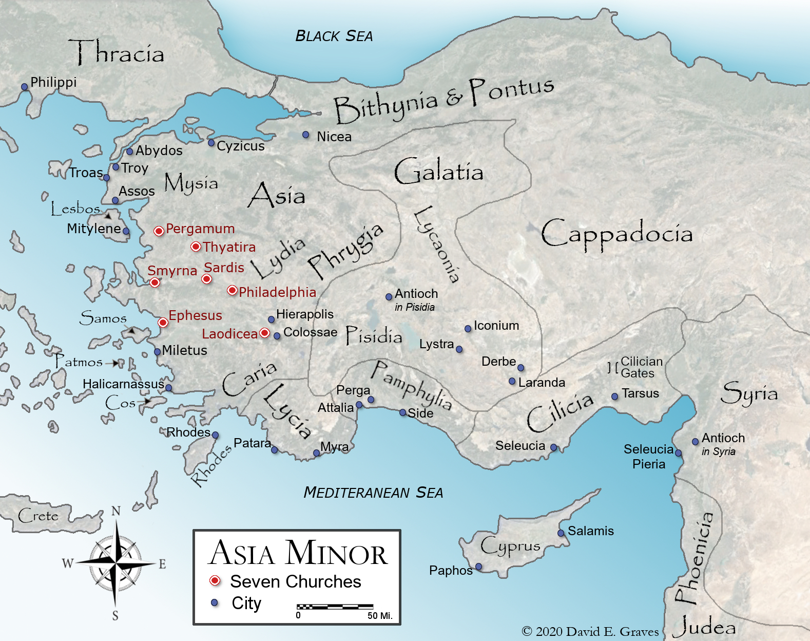 Jesus Speaks: Map 1: Seven Churches