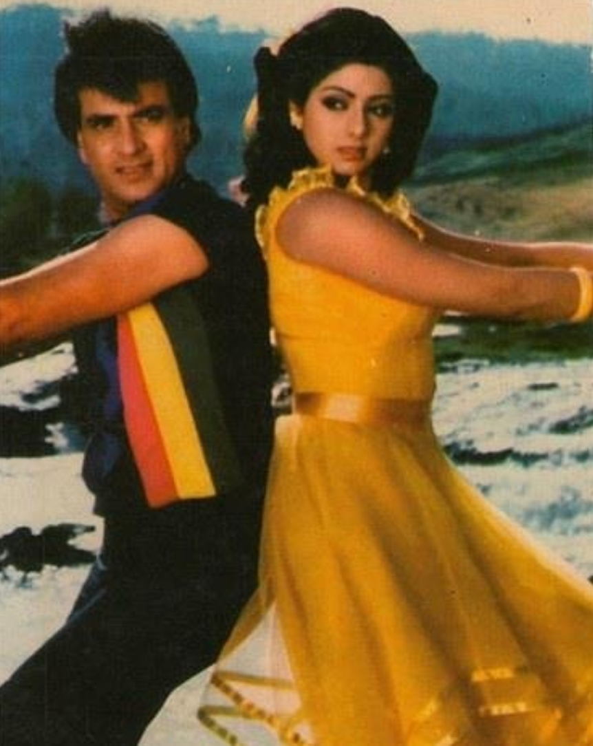 Sridevi Parveen Babi, Sridevi, Jeetendra and Dharmendra in Jaani Dost