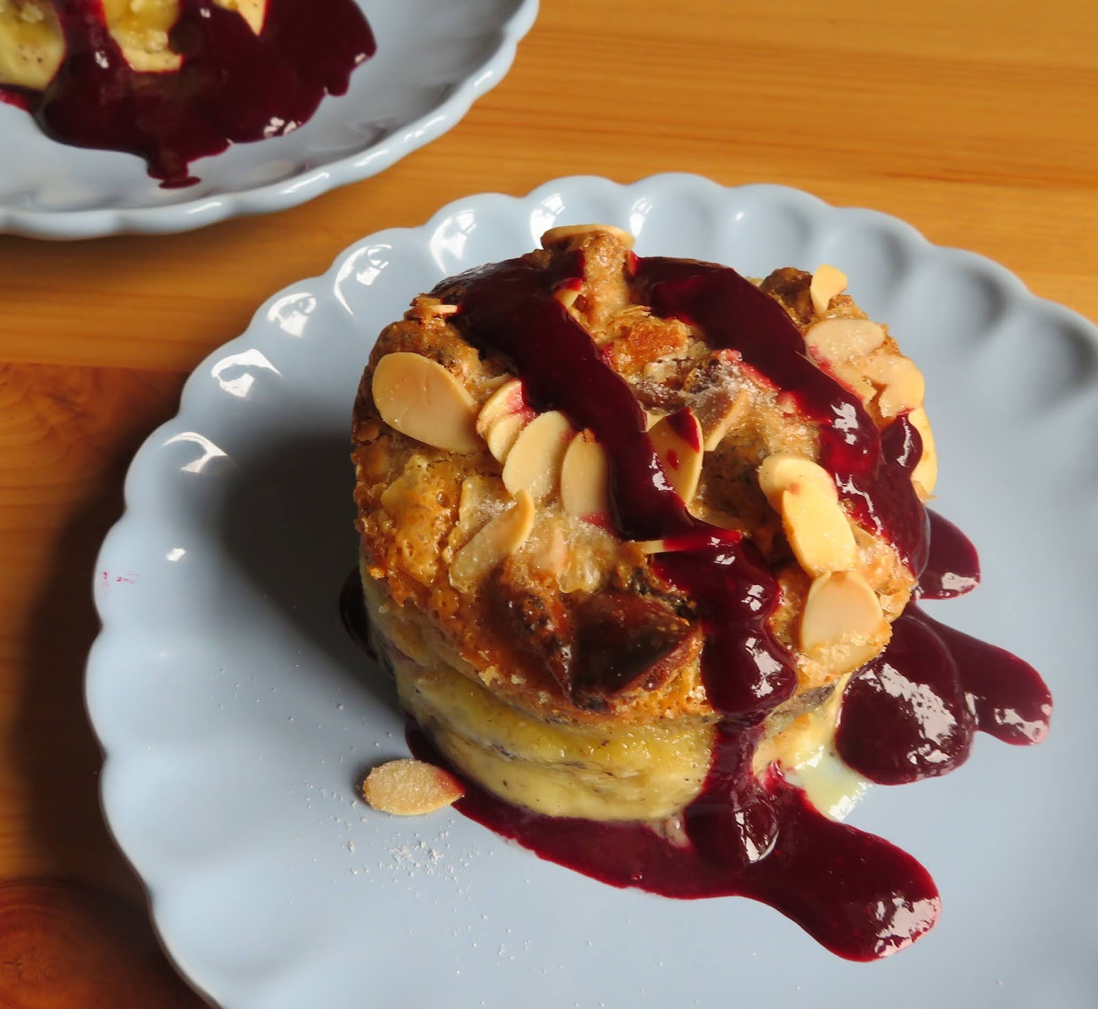 Sweet Almond Bread Pudding with Blackberry Sauce The English Kitchen