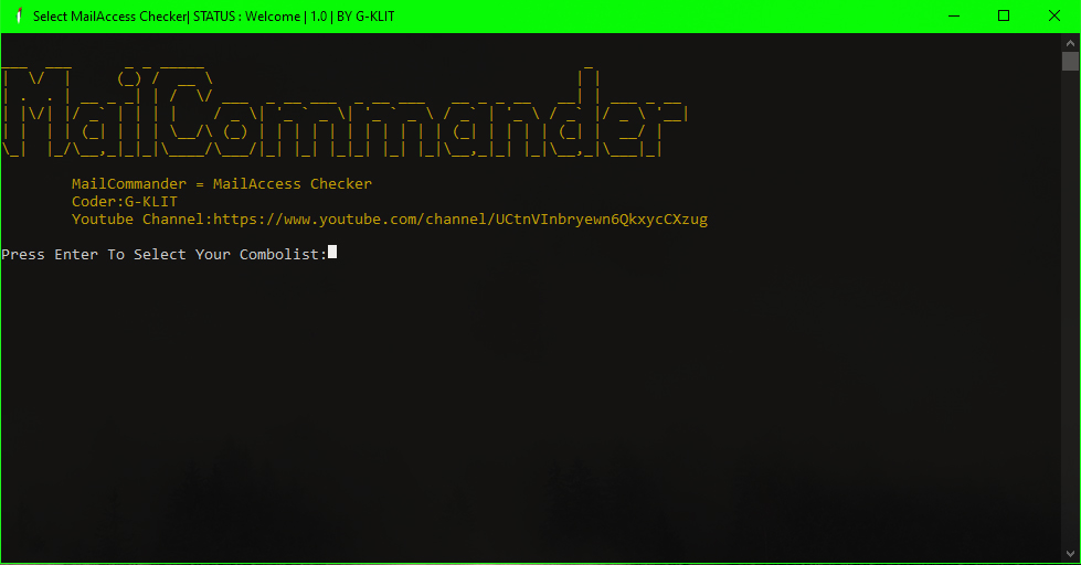 MAIL COMMANDER MAIL ACCESS CHECKER BY GKLIT