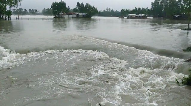 কুড়িগ্রামে ধরলা নদীর পানি বিপদসীমার ৩৪ সেন্টিমিটার উপর দিয়ে প্রবাহিত