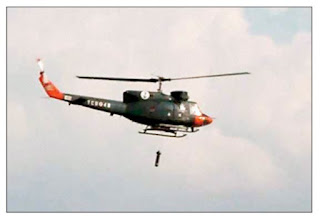 Гидролокатор AQS-18A и вертолет в воздухе