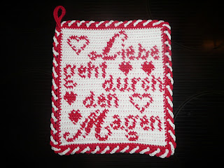 haekeltante1403 Topflappen lustige Sprüche für die Küche häkeln