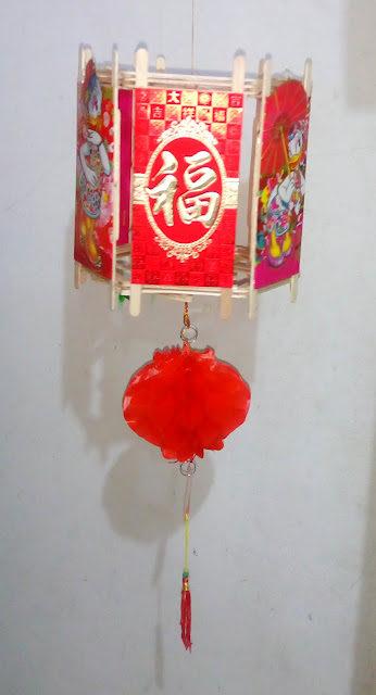 Lampion Angpau Stik Es Krim Segi Enam Desi Bebek