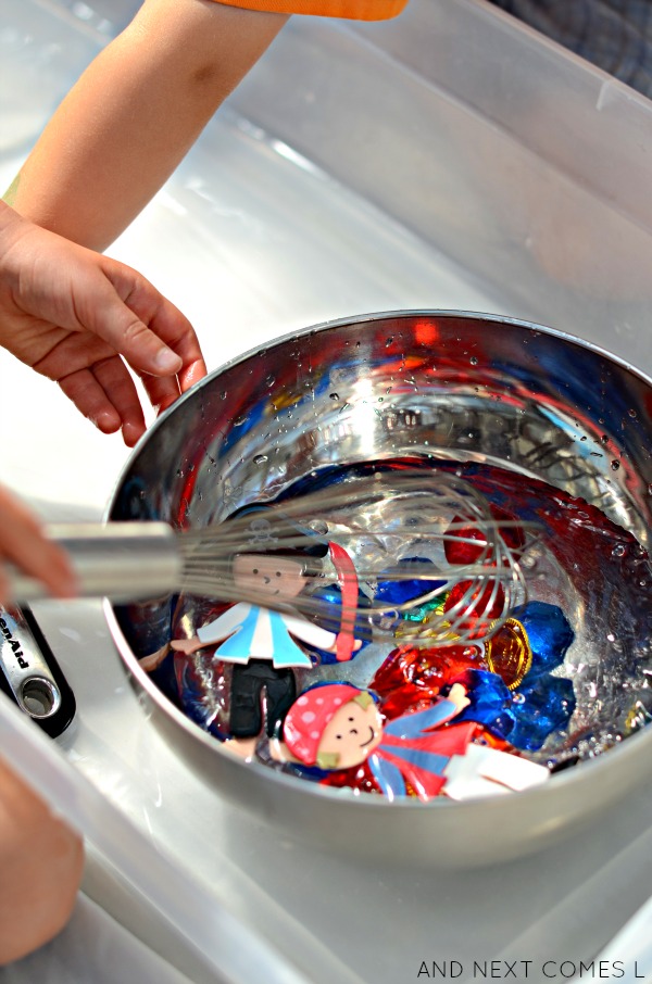 Pirate Sensory Bin & Water Play Activity for Kids And Next Comes L