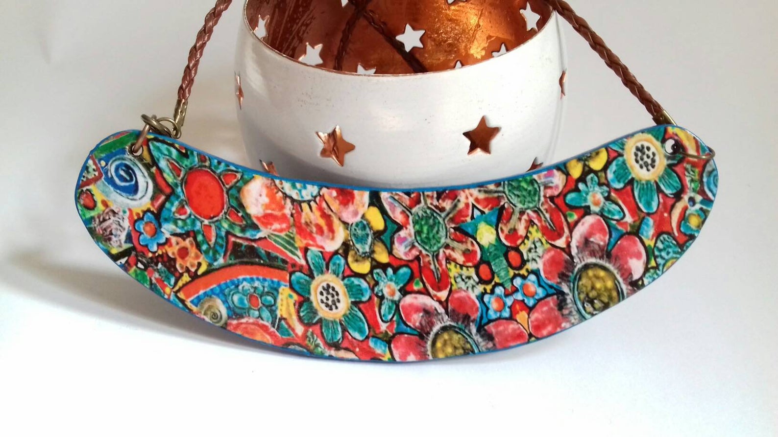 Colorful Decoupage Wood Jewelry by UnaNinaHandMade / The Beading Gem