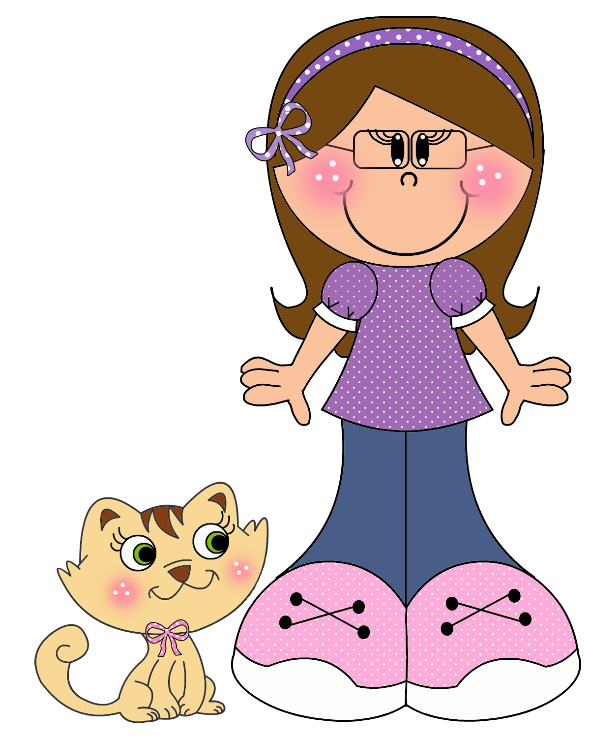 clipart girl with glasses - photo #21
