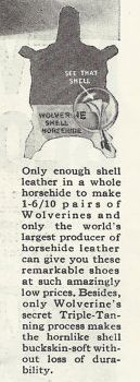 1934 Wolverine Shell Horsehide Work Shoes