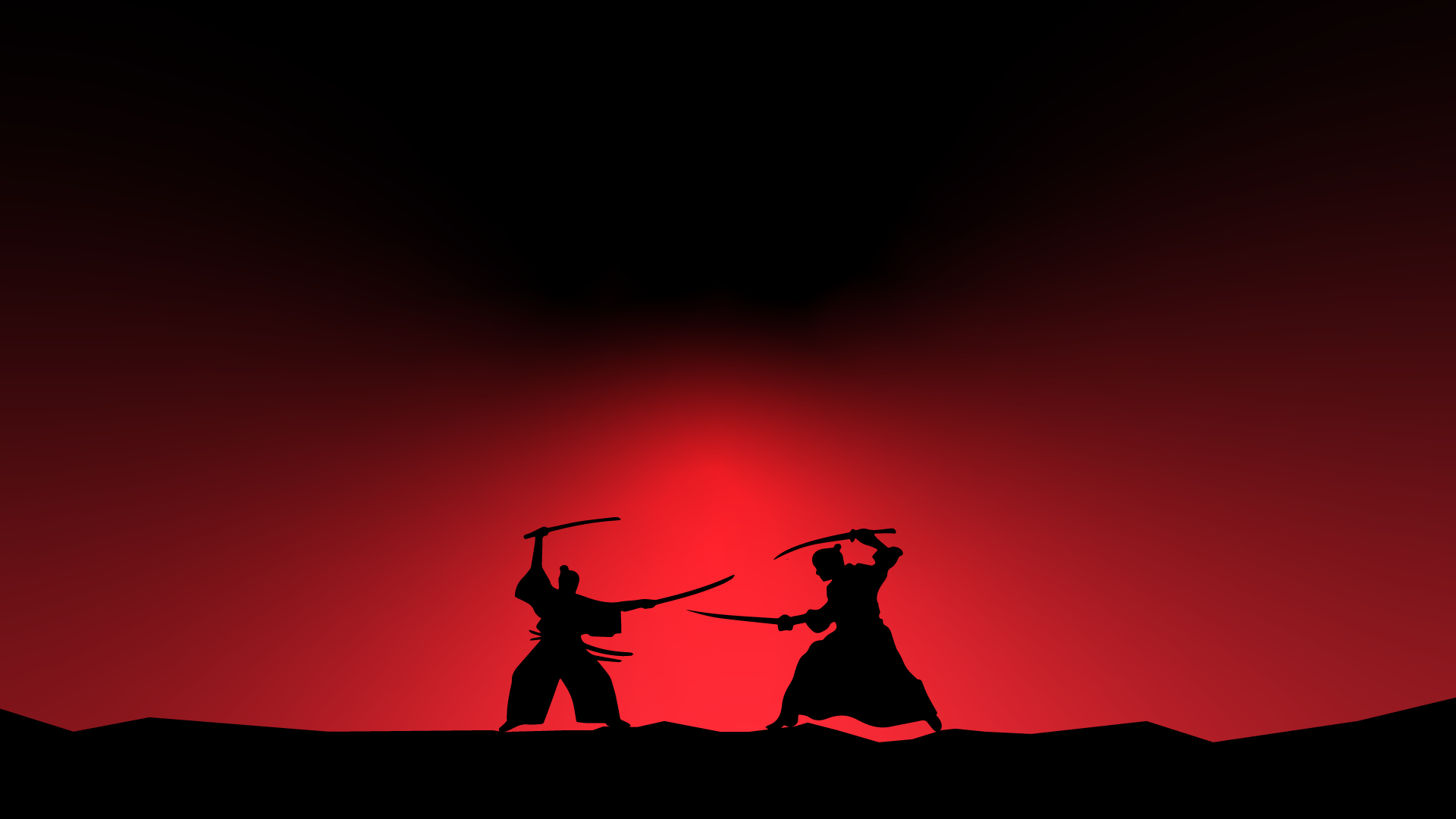shogun, samurai, fx, silhouette, minimalist wallpaper 4k for pc