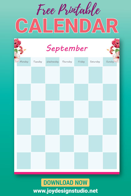 Free printable blank monthly calendar 2020