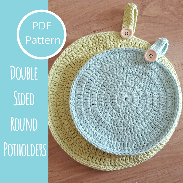 Double sided crochet pot holders Keeping it Real
