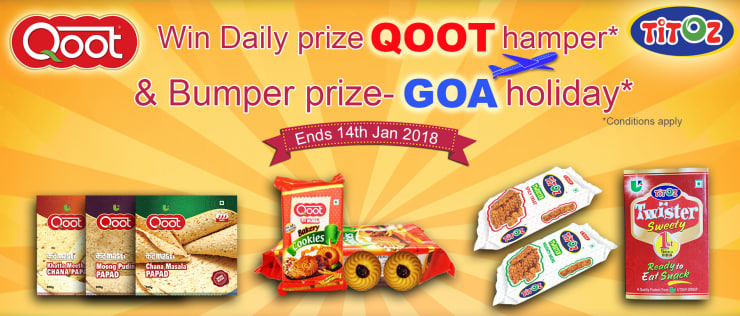 Enter the Qoot Contest and Win daily Prizes | BUMPER PRIZE – Holiday for 2 in Goa Win free Gifts from Qoot Masti bumper prize trip to goa FREE