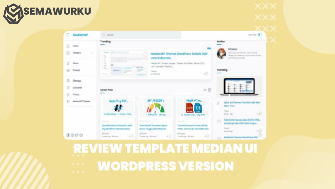 Review Template Median Ui WordPress Version