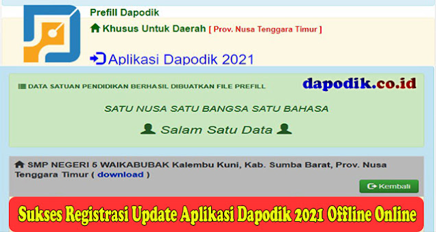 Solusi Data Prefill Tidak Ditemukan, Memproses Data Mohon Tunggu Pada Registrasi Update Instal Aplikasi Dapodik 2021 Offline Online Terbaru