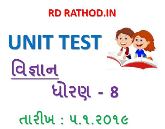 STD 8 SCIENCE (VIGYAN) UNIT TEST PAPER SOLUTION