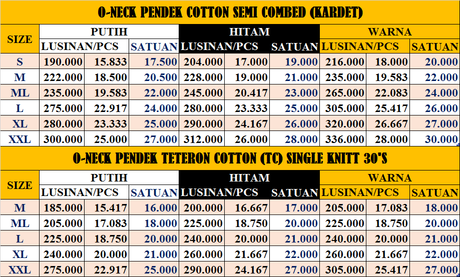 Jual Grosir Kaos Polos 7 Harga Polo Morino Harga Kaos Polos Morino