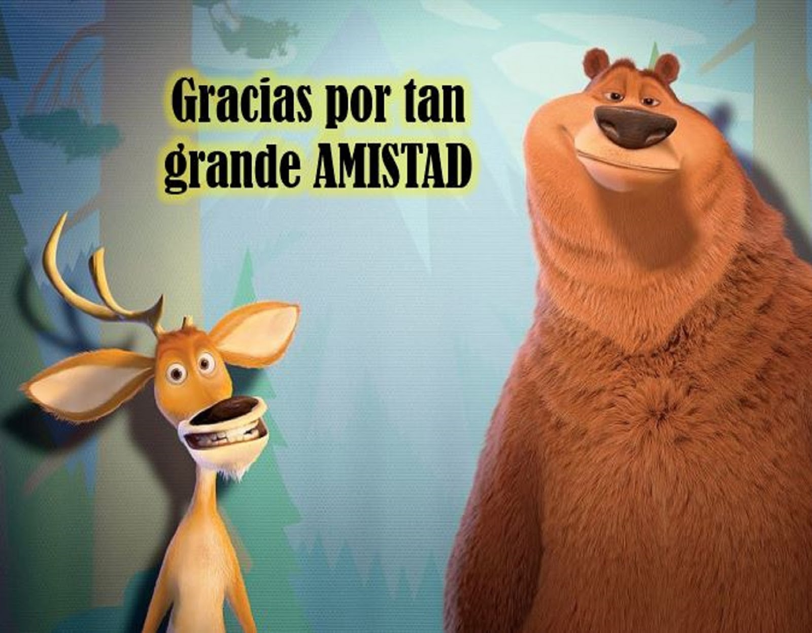 Про медведя и оленя. Медведь из мультика.