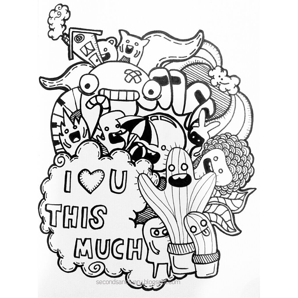 Gambar Doodle Love Medsos Kini