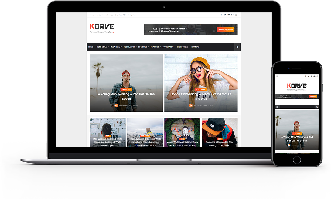 Korve - Premium Blogger Template Free Download. Korve – Blogger Template Free Download Premium Version.