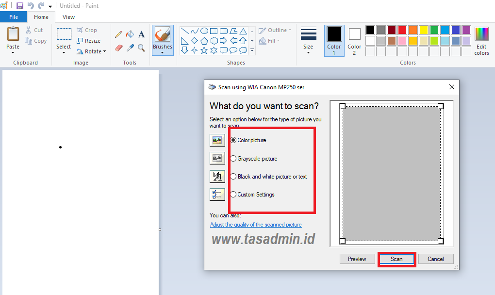 Cara Mudah Scan Dokumen Menggunakan Paint - tasADMIN