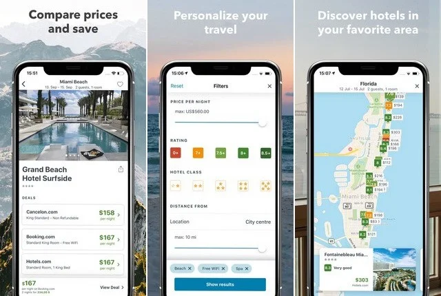 أفضل تطبيق لحجز الفنادق للايفون